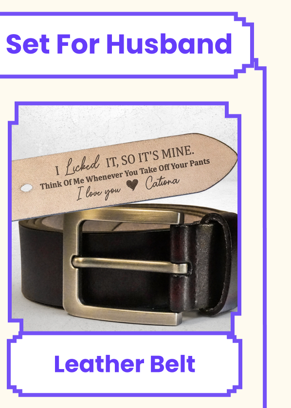 Engraved Leather Belt