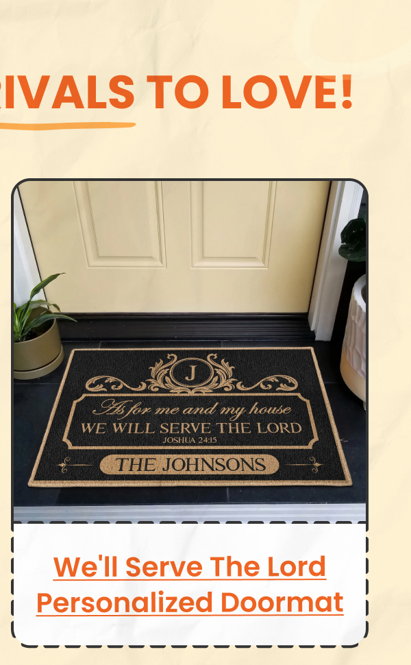 We'll Serve The Lord Doormat