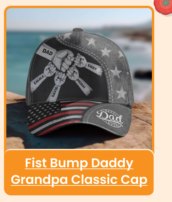 Fist Bump Daddy Grandpa Classic Cap 