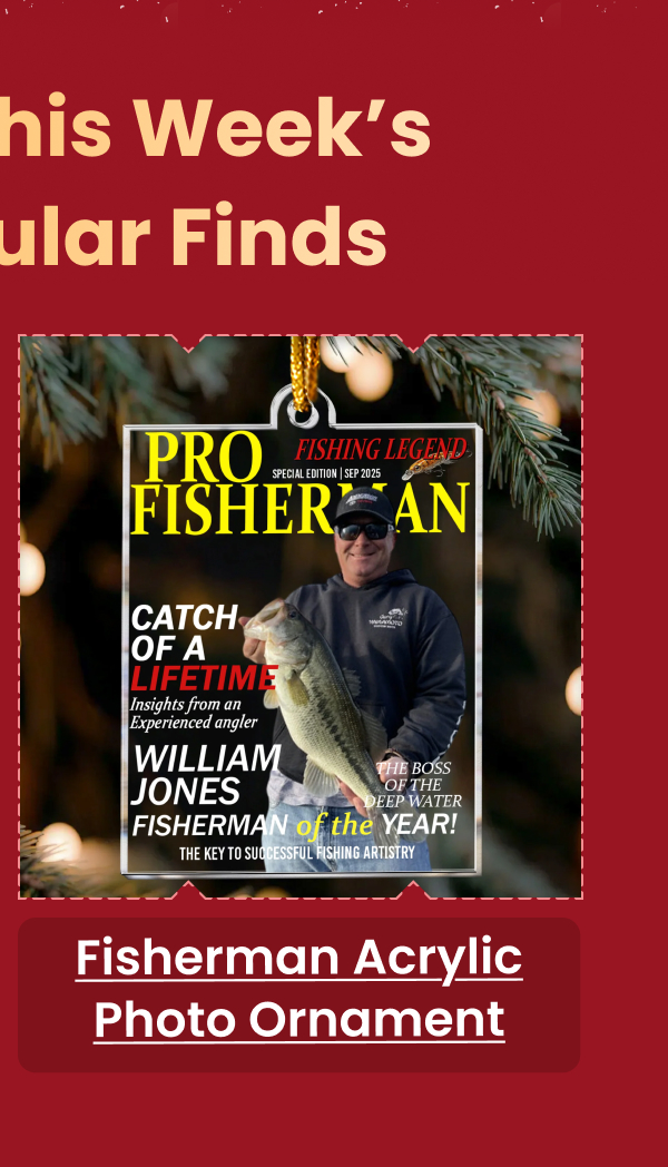 Fisherman Of The Year! Acrylic Photo Ornament