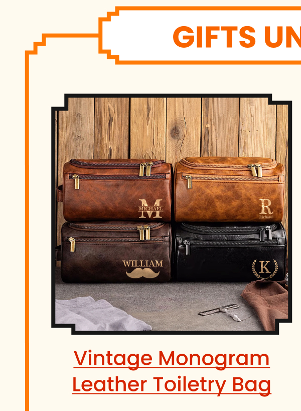 Vintage Monogram Leather Toiletry Bag