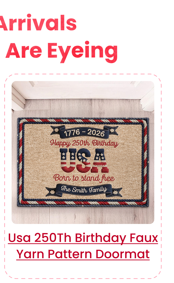 Usa 250Th Birthday Faux Yarn Pattern Doormat