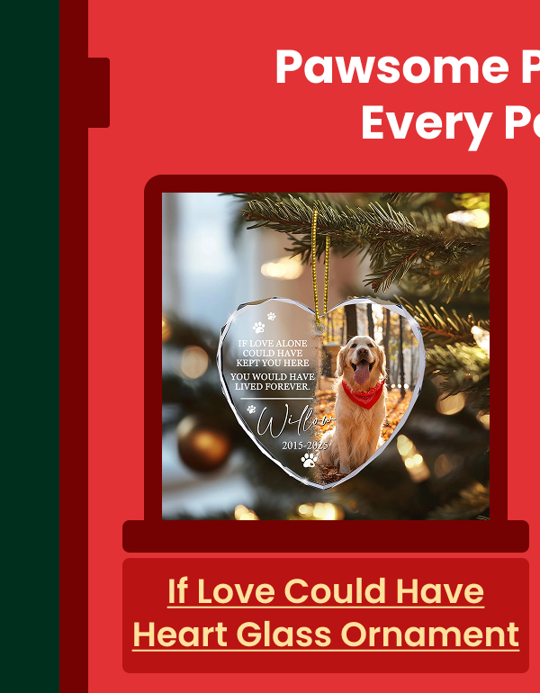 If Love Could Have Kept You Heart Glass Photo Ornament