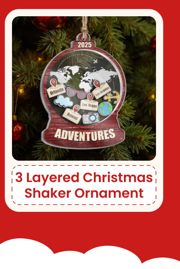 3 Layered Christmas Shaker Ornament