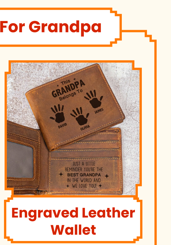 Engraved Leather Wallet