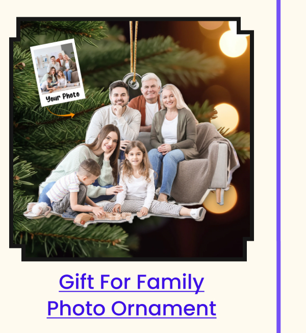 Gift For Family Grandparents Family Photo Ornament