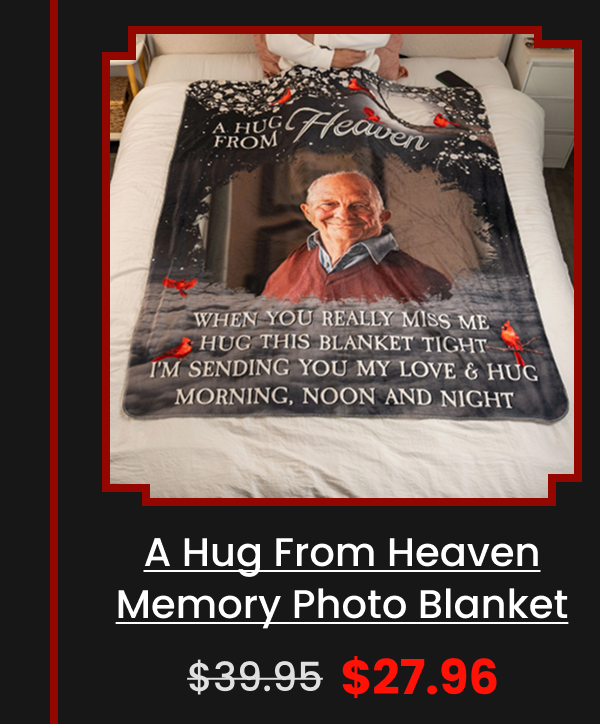 A Hug From Heaven Memory Photo Blanket