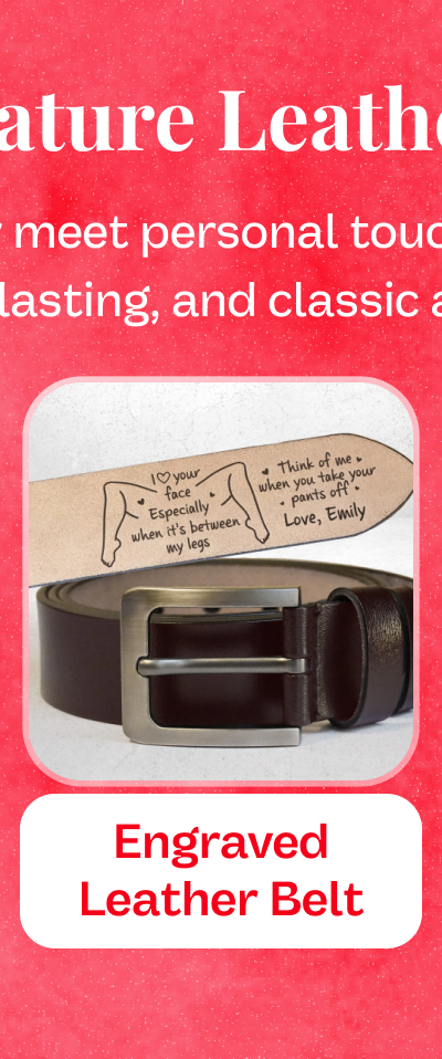 Engraved Leather Belt