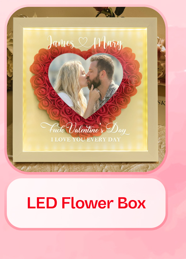 Flower Shadow Box With LED Light