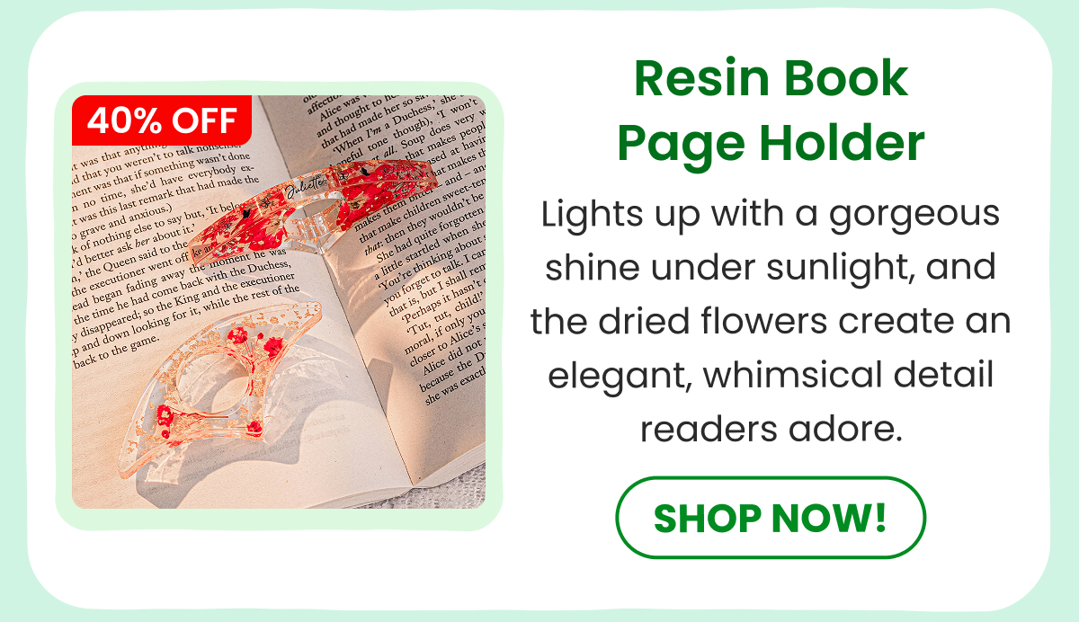 Resin Book Page Holder