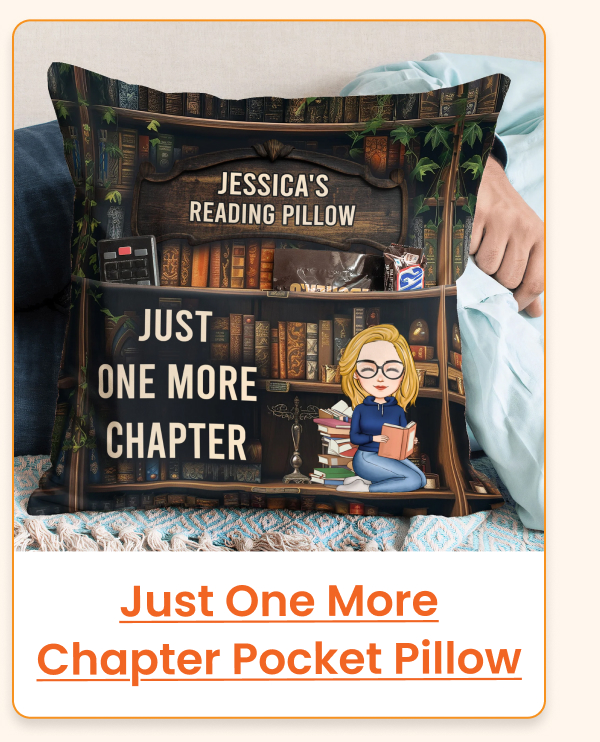 Just One More Chapter Pocket Pillow