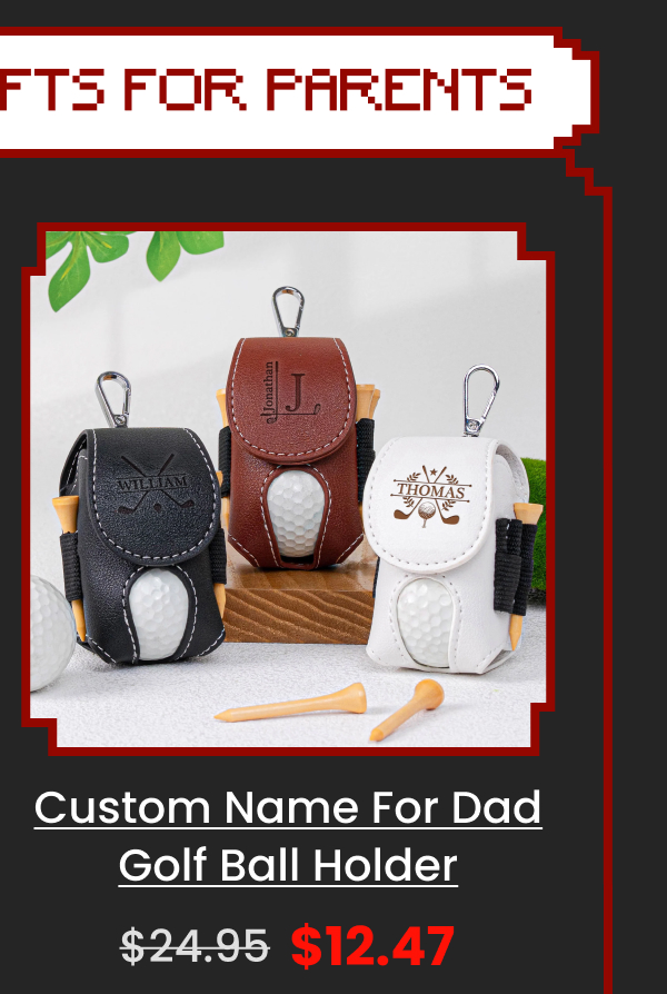 Custom Name For Dad Golf Ball Holder