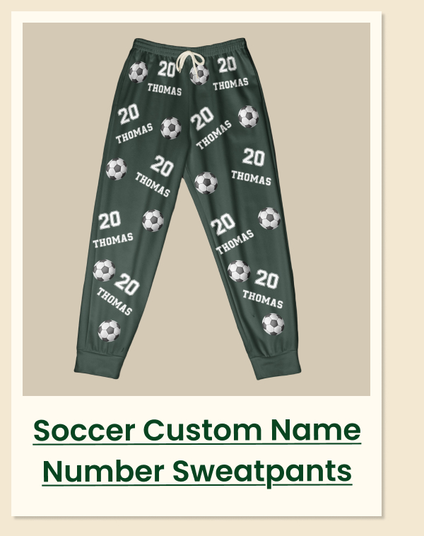 Soccer Custom Name, Number Sweatpants