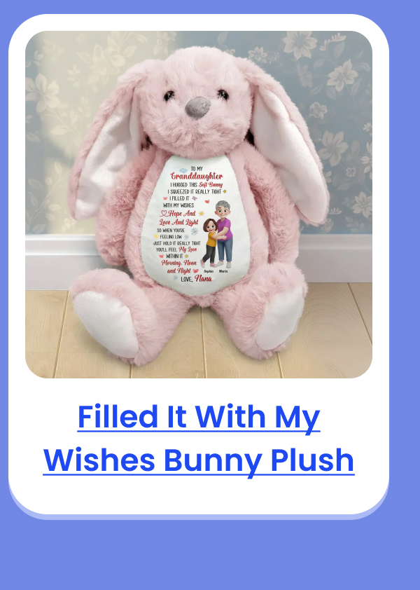 I Filled It With My Wishes Bunny Plush