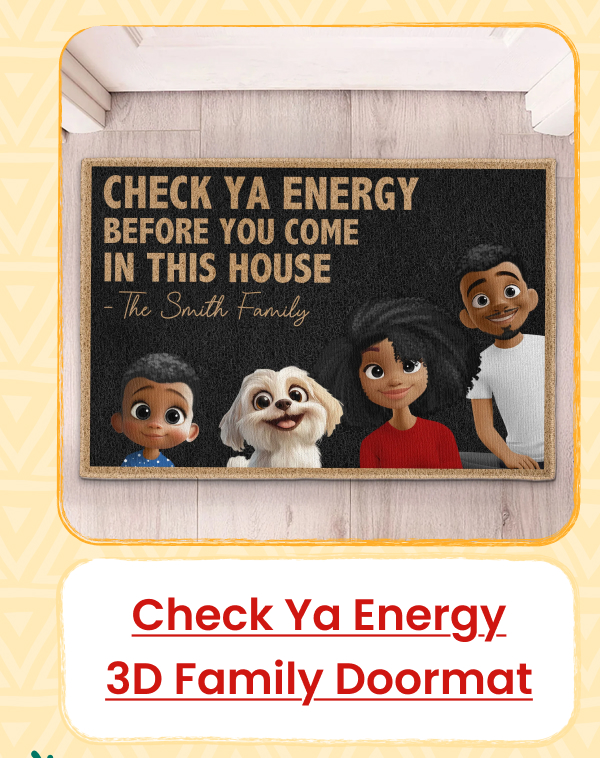 Check Ya Energy 3D Family Doormat