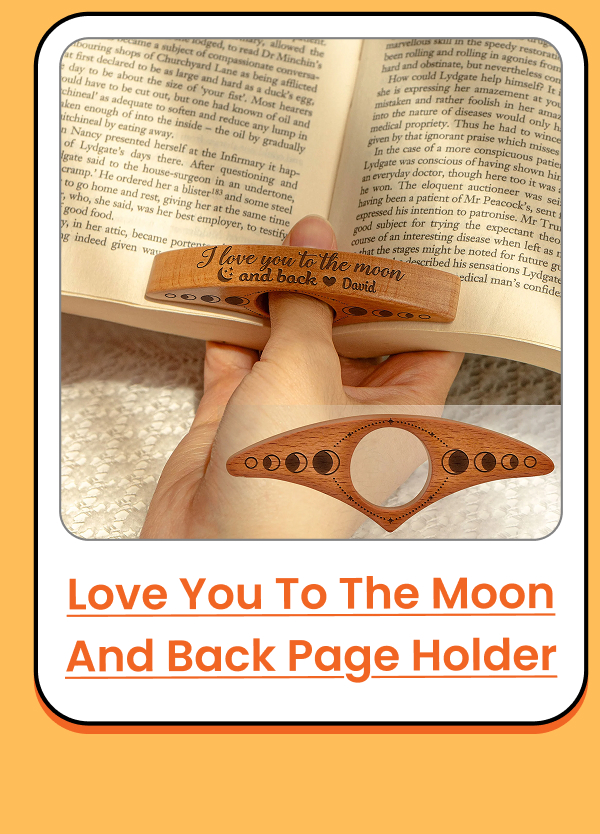 I Love You To The Moon And Back Book Page Holder