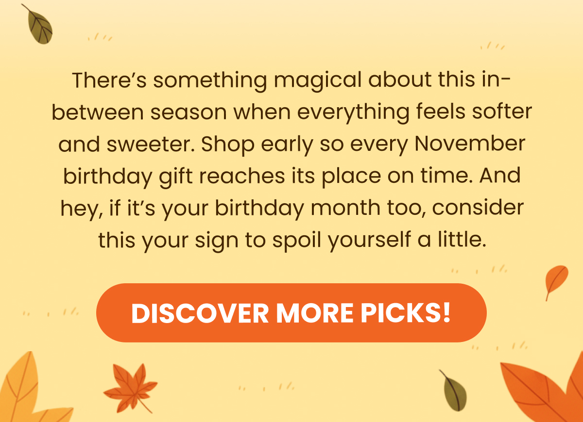 Shop Macorner for November birthdays