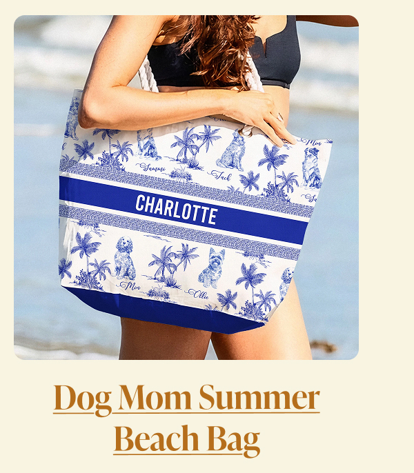 Dog Mom Summer Beach Bag
