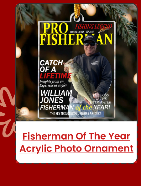 Fisherman Of The Year Acrylic Photo Ornament