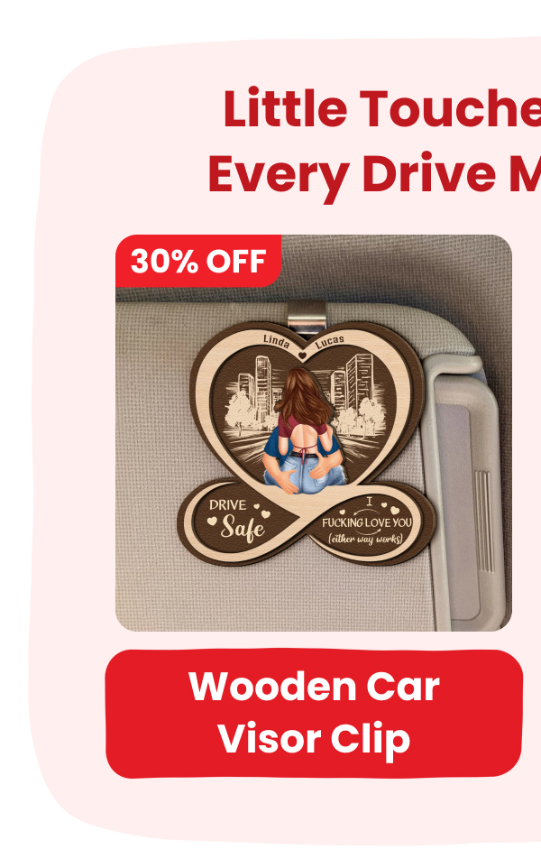 Wooden Car Visor Clip