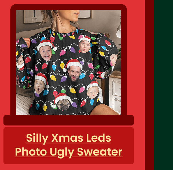Christmas Family Silly Xmas Leds Photo Ugly Sweater