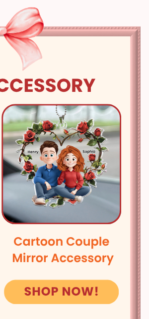 New Version Cartoon Couple Rear View Mirror Accessory