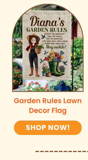 Garden Rules Yard Outdoor Farmhouse Lawn Decor Flag