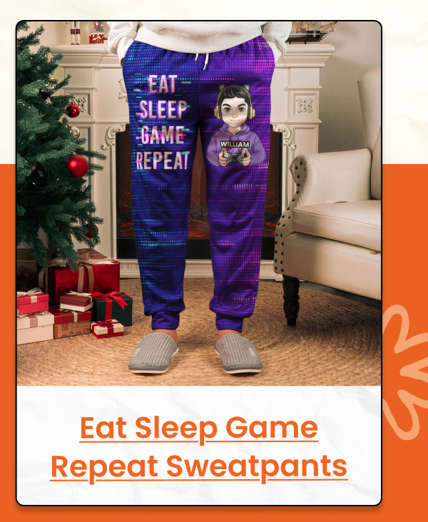 Eat Sleep Game Repeat Sweatpants