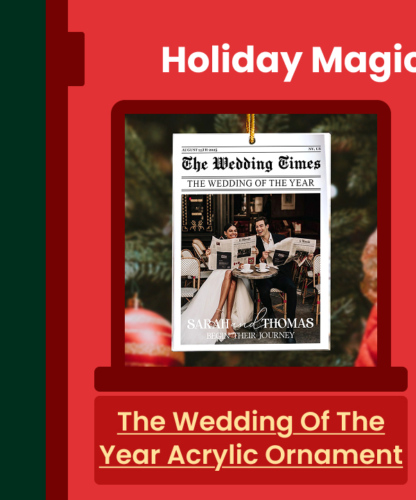 The Wedding Of The Year Acrylic Photo Ornament