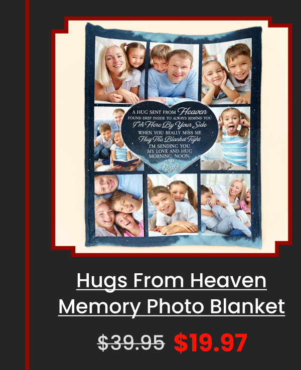 Hugs From Heaven Memory Photo Blanket