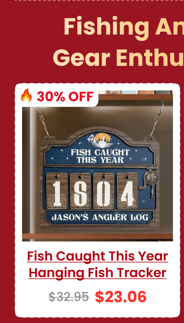 Fish Caught This Year Hanging Fish Tracker