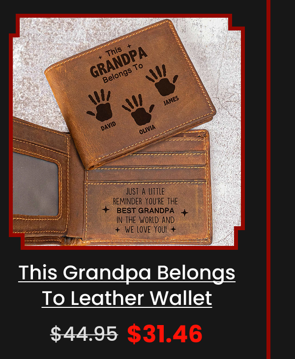 This Grandpa Belongs To Leather Wallet