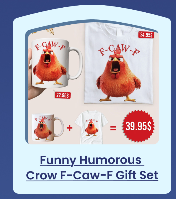 Funny Humorous Crow F-Caw-F Custom Gift Set