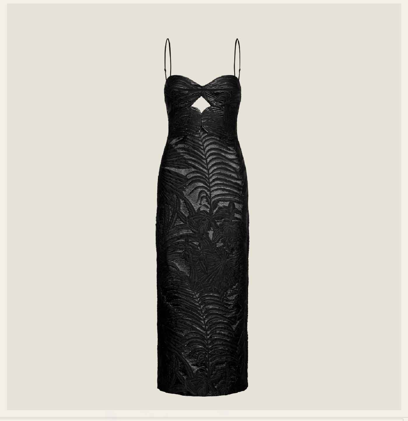 Powerful Stitches Dress in Black