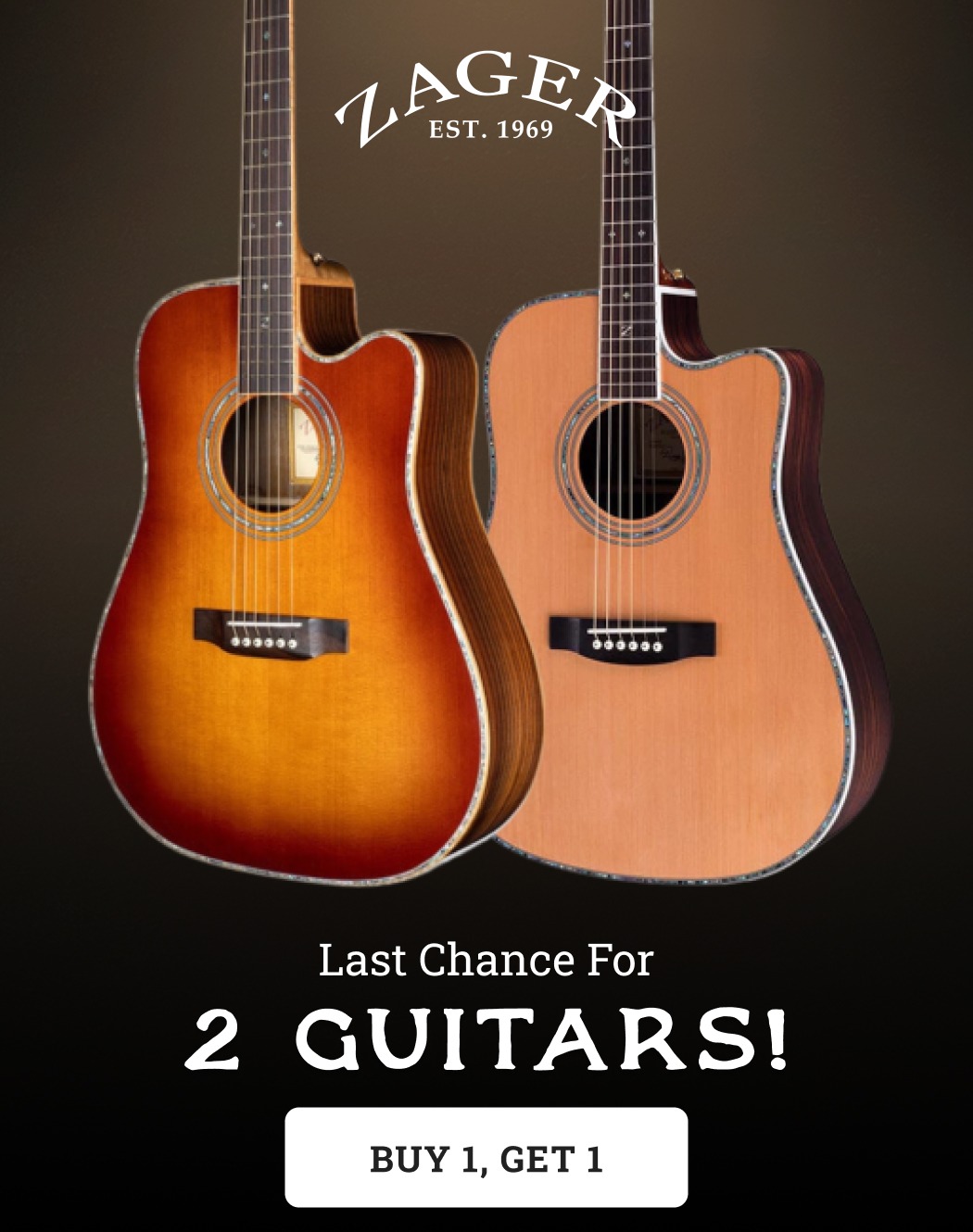 Last Chance for 2 Guitars!