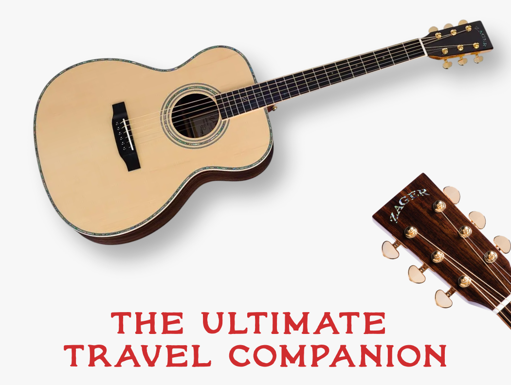 ZAD900 Solid Spruce/Rosewood Acoustic Electric AURA Smaller “OM” Size Limited Edition Black Lacquer