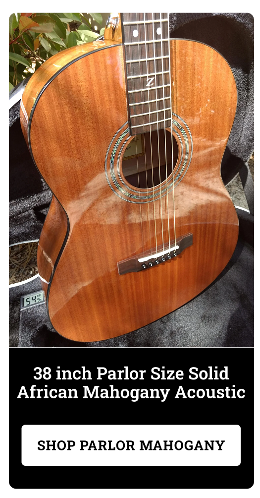 38 inch Parlor Size Solid African Mahogany Acoustic