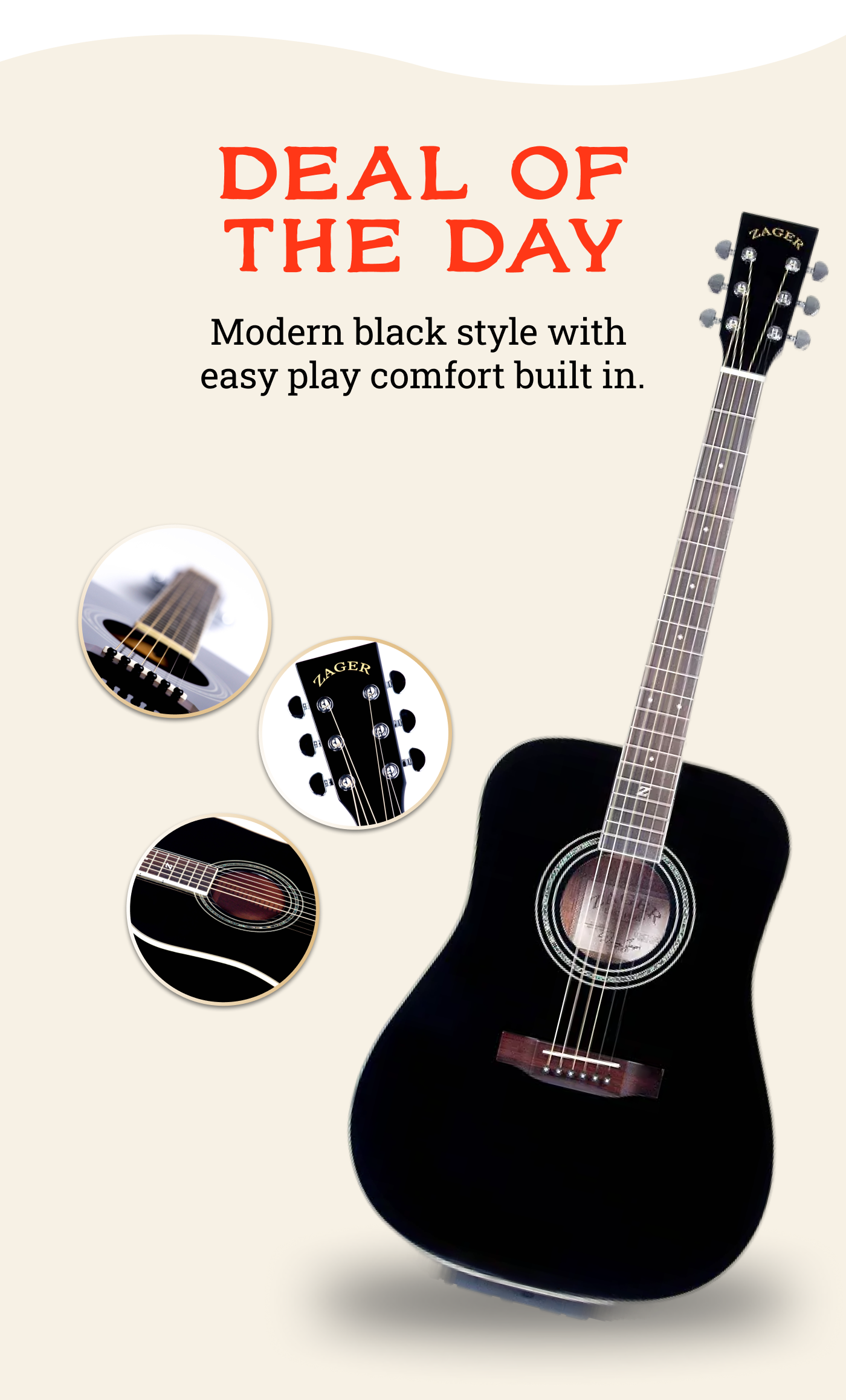 ZAD50 Solid Spruce/Mahogany Acoustic Black 