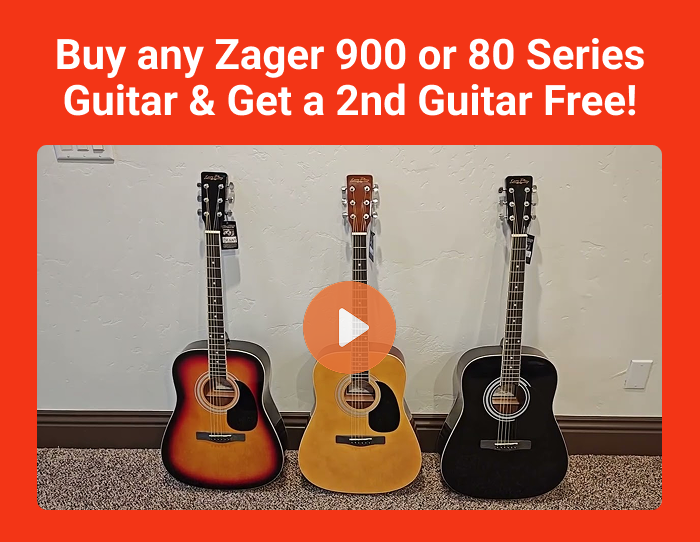 Buy any Zager 900 or 80 Series Guitar & Get a 2nd Guitar Free!