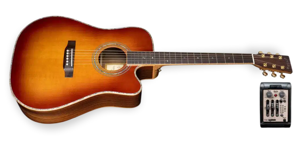 ZAD900CE Solid Spruce/Rosewood Acoustic Electric AURA Pro Series 50th Anniversary Tobacco Sunburst