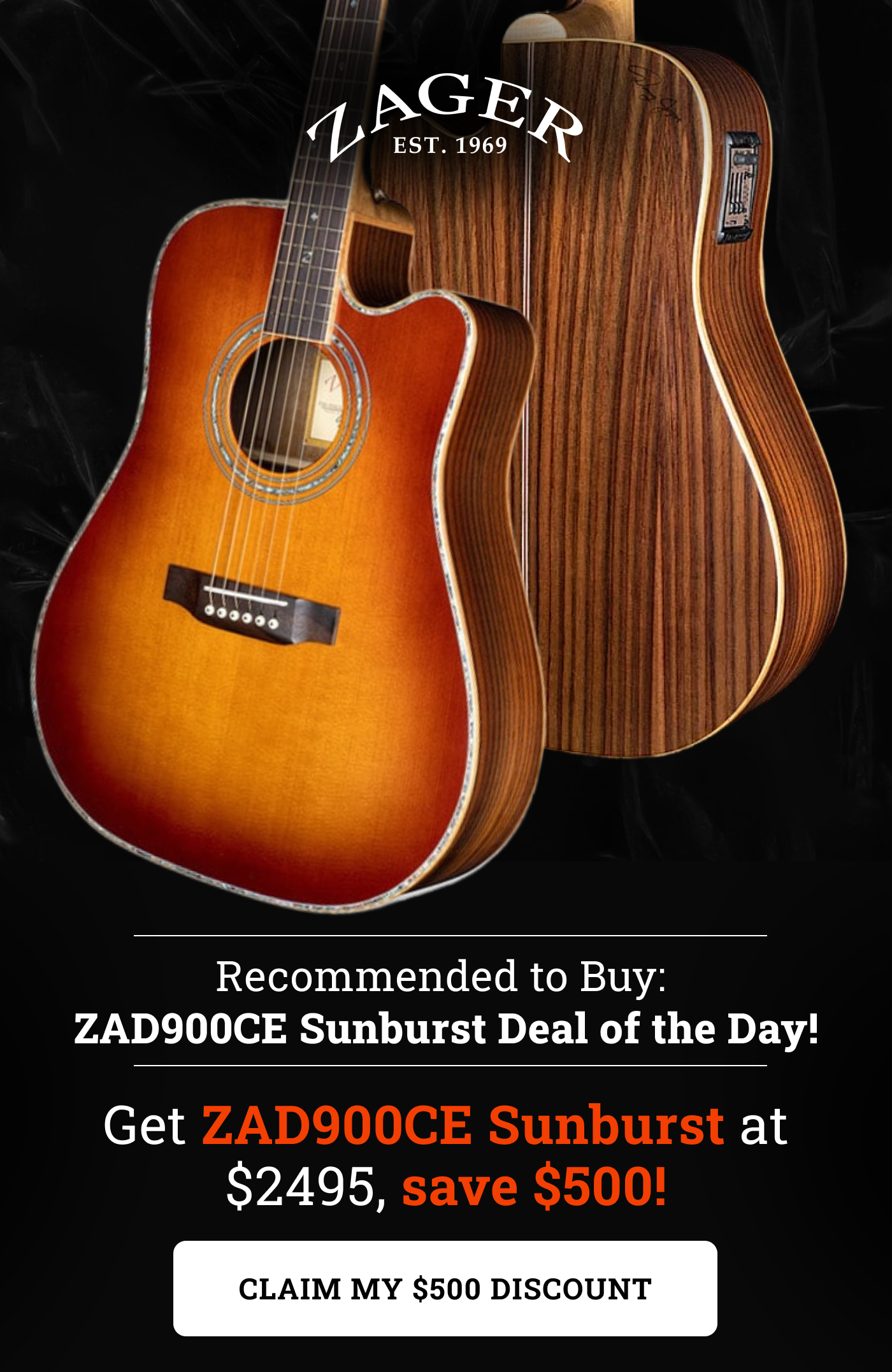 Deal of the Day: Our Flagship 900CE Sunburst!