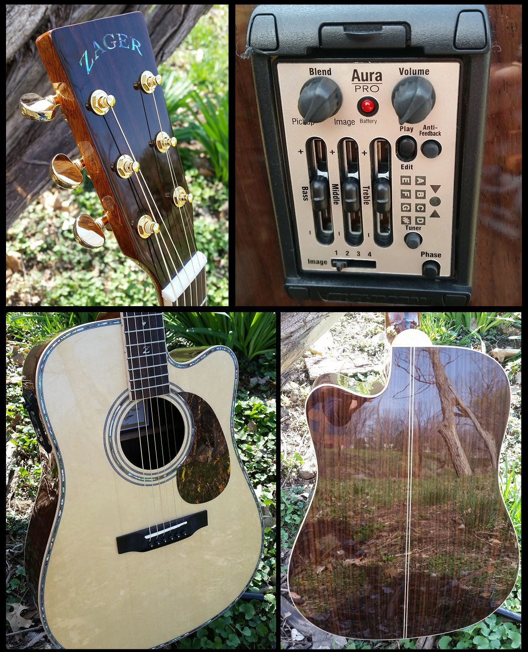 ZAD900CE Solid Spruce/Rosewood Acoustic Electric AURA Pro Series