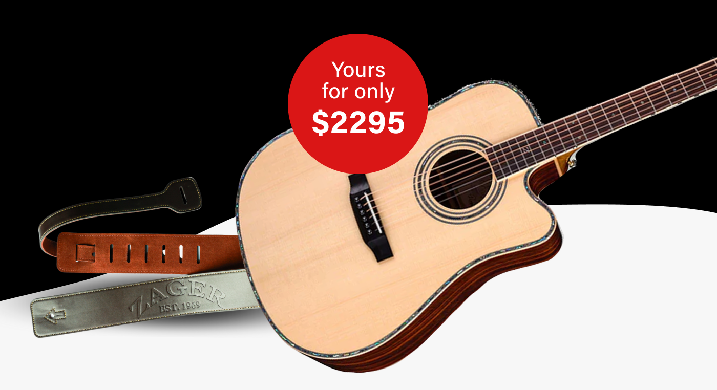 ZAD900CE Solid Spruce/Rosewood Acoustic Electric AURA Pro Series