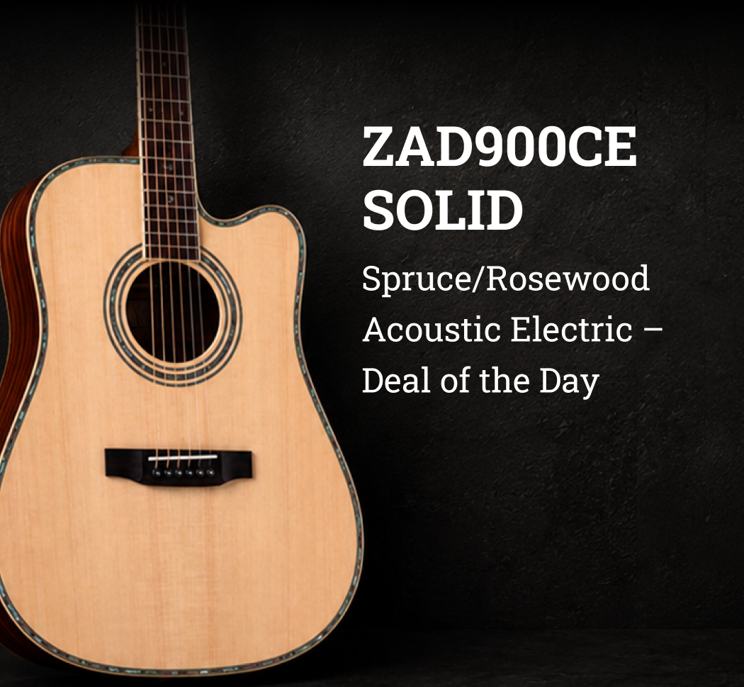 ZAD900CE Solid Spruce/Rosewood Acoustic Electric – Deal of the Day