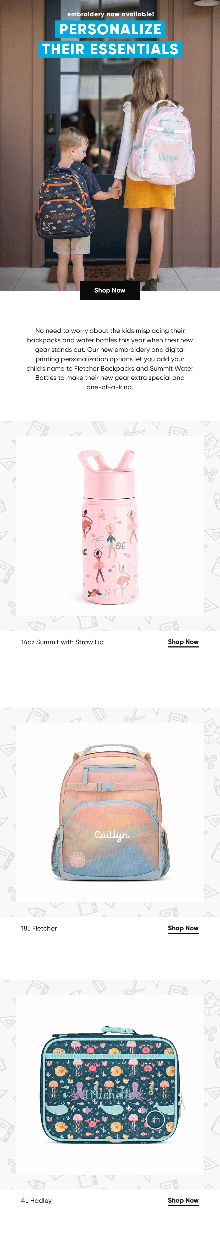 Personalize your backtoschool gear Simple Modern