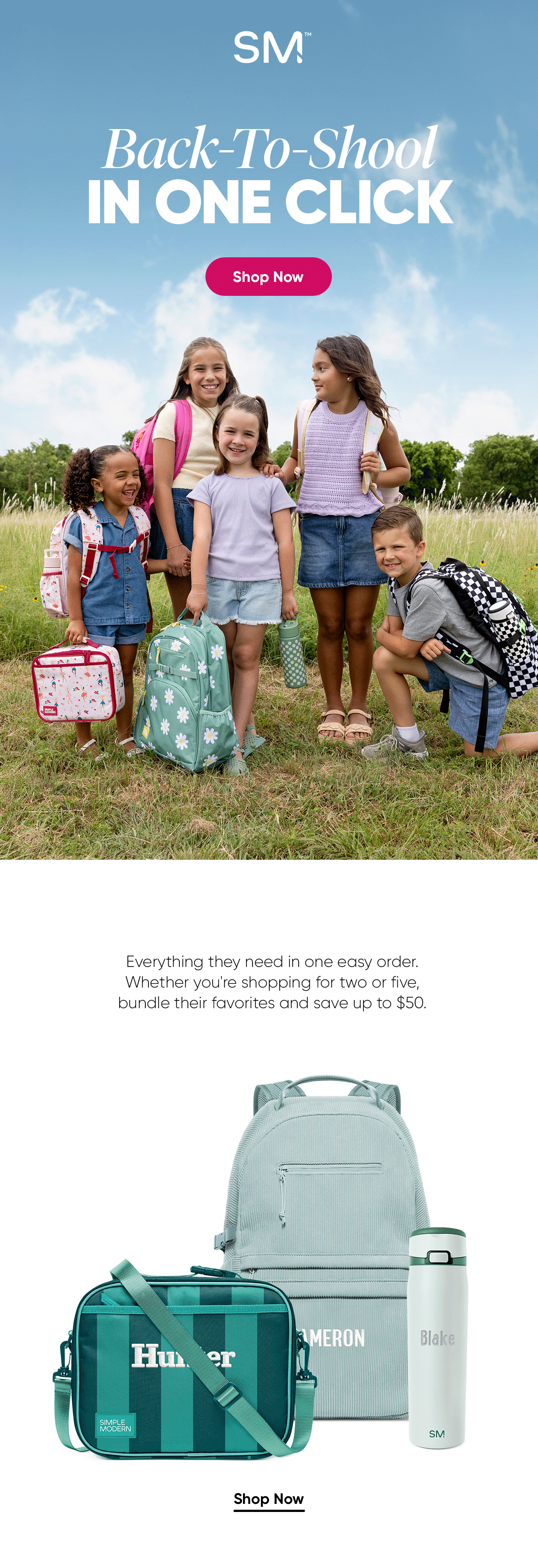 back to school in one click