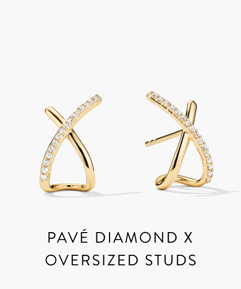 Pavé Diamond X Oversized Studs.