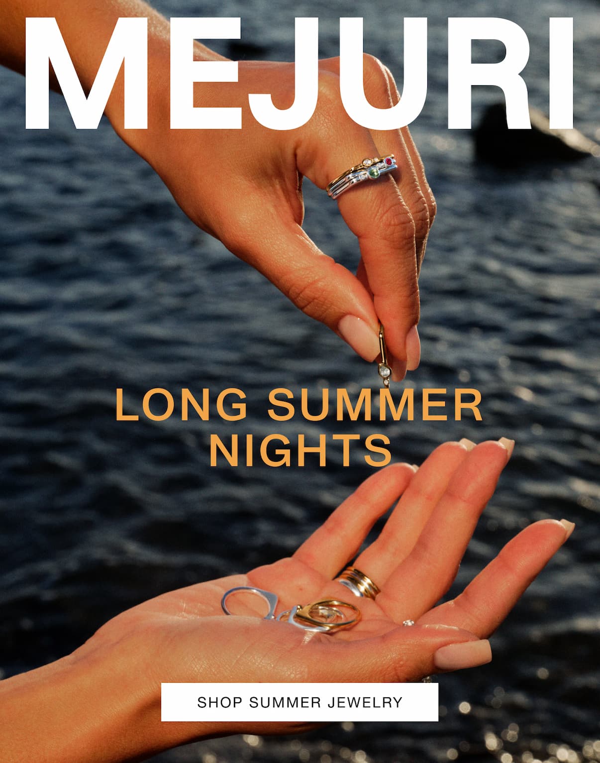Mejuri. Long Summer Nights. Shop Summer Jewelry.