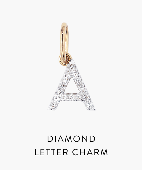 Diamond Letter Charm.