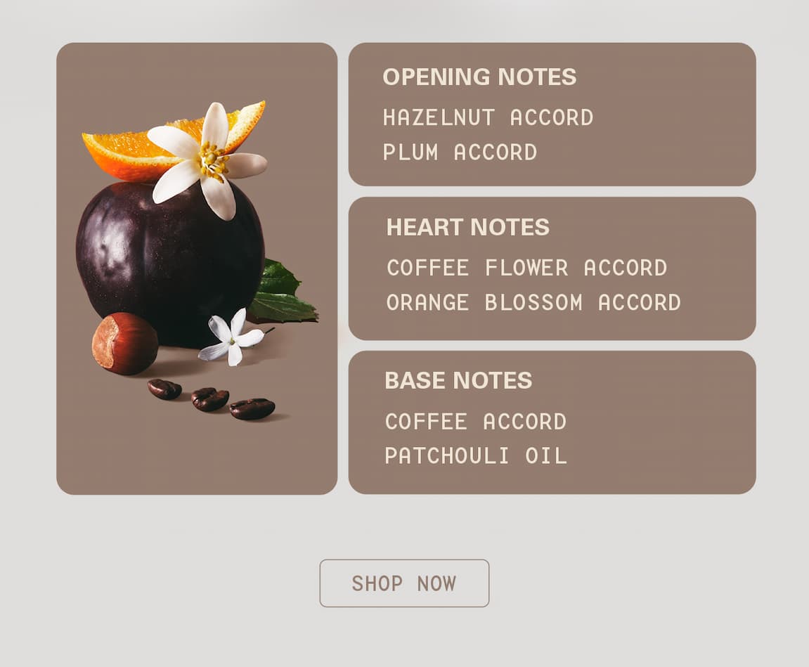velvet brew opening, heart & base notes